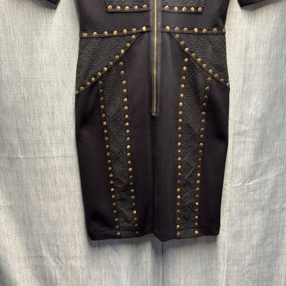 🏴 BCBGMaxAzria Mini Dress with Crew Neck size XS - Picture 10 of 11